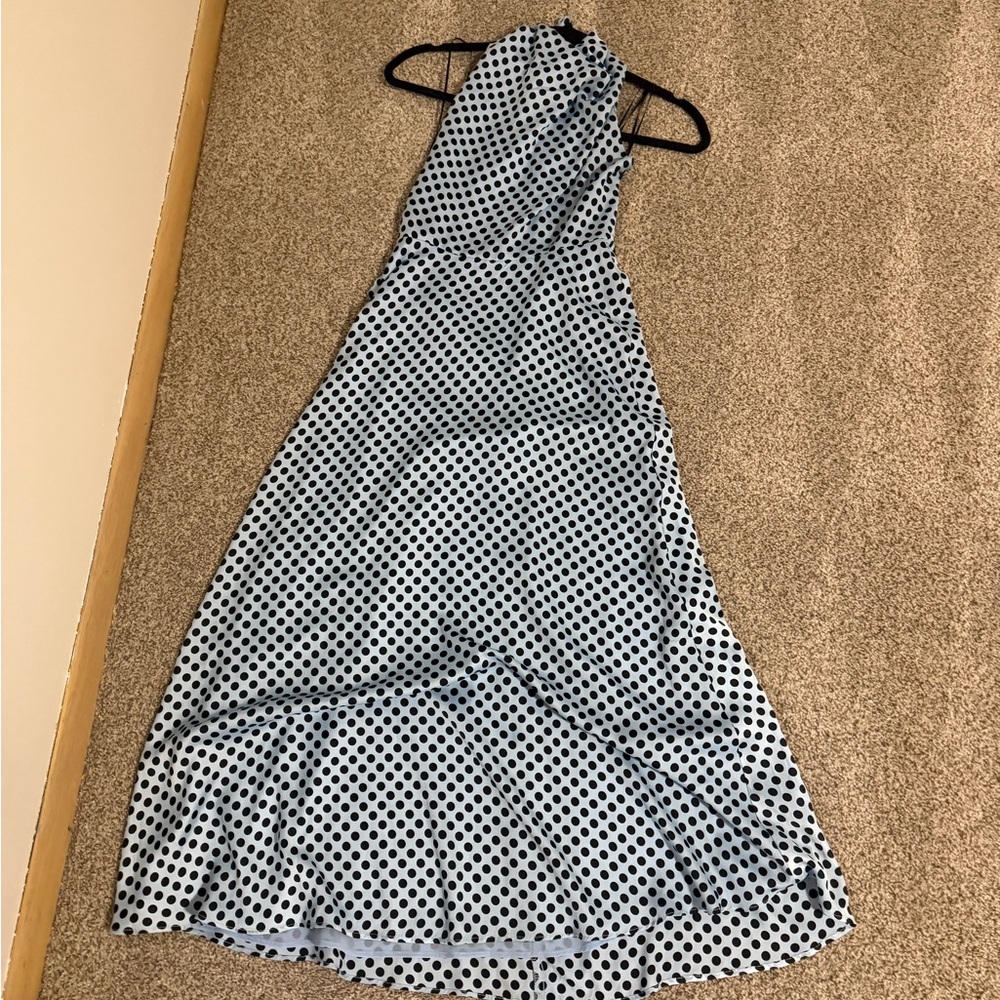 Zara Black and White Polka Dot Maxi Dress